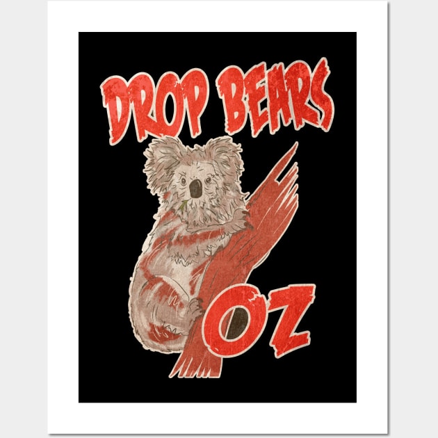 Ozzie Drop Bear Wall Art by silentrob668